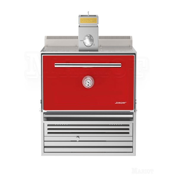 Charcoal oven counter top burgandy door - HJX-PRO-S80