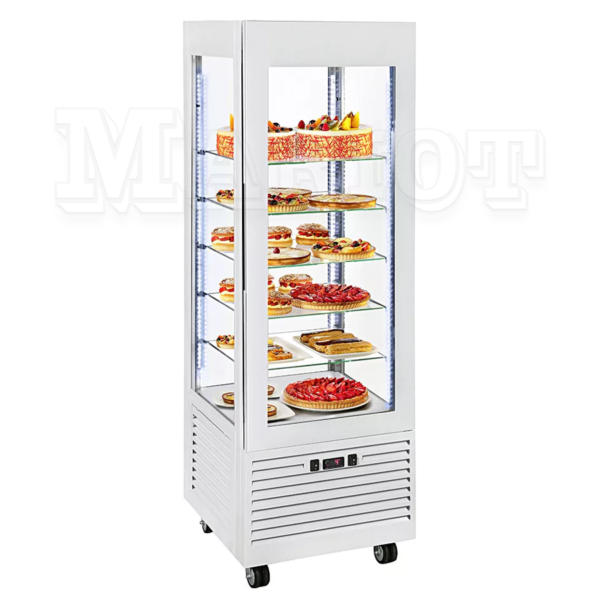 Ventilated positive display cabinet - Glass shelves - RD 600