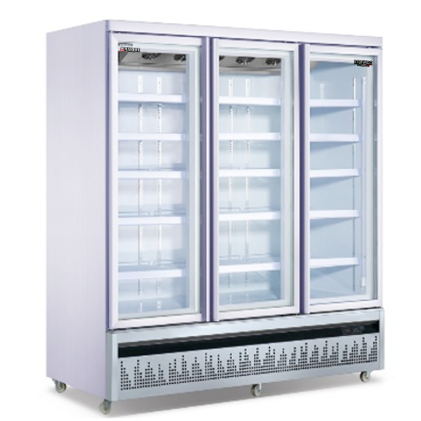 Three door upright beverage freezer white color - LBC1880