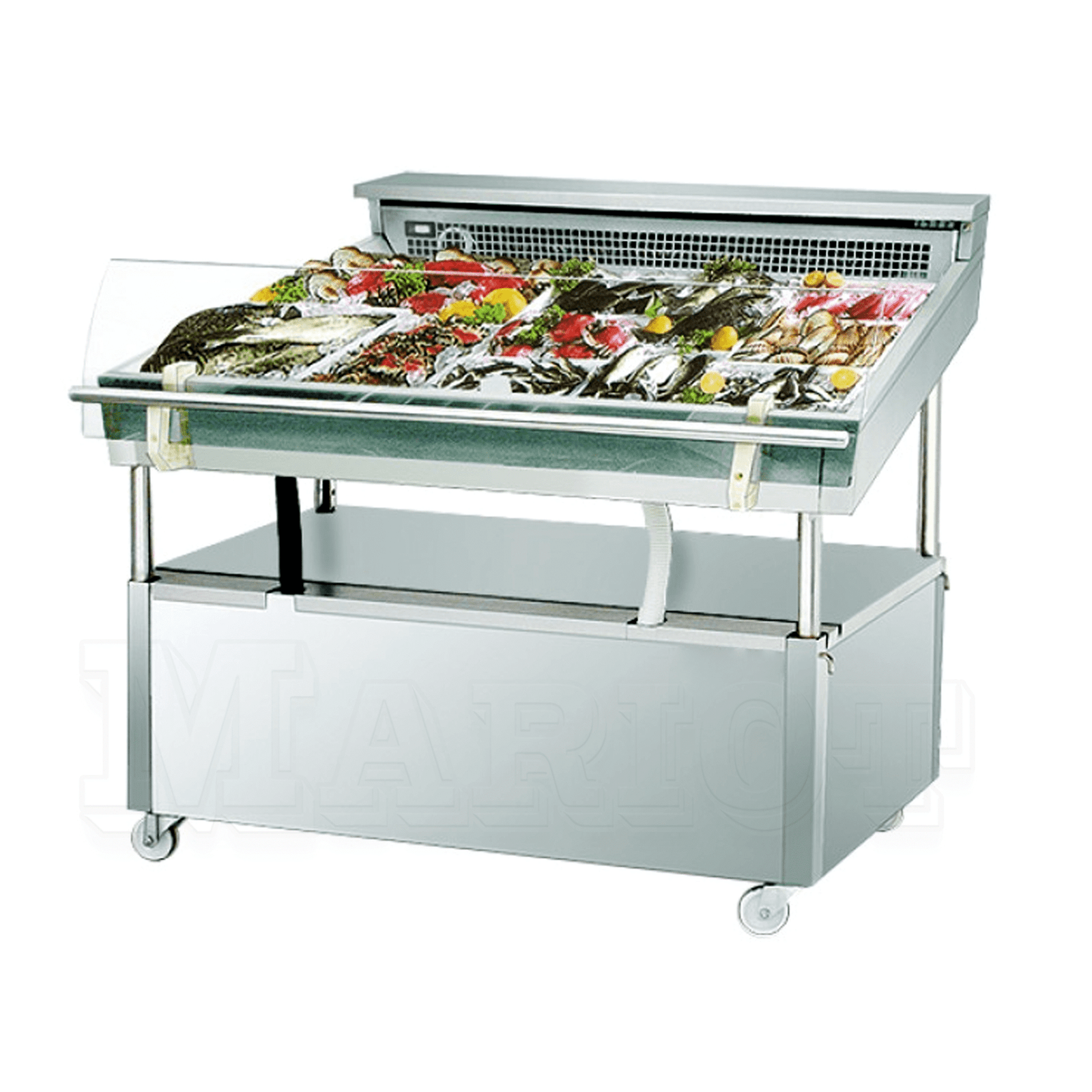 FDC4 S S fish display chiller 4 shelves